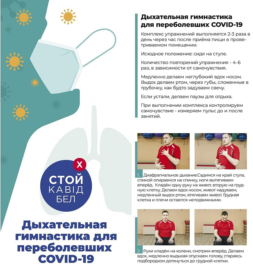 Комплекс упражнений дыхательной гимнастики для пациентов, перенесших COVID-19.