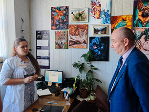 Министр здравоохранения Александр Ходжаев посетил с рабочим визитом Ушачскую центральную районную больницу